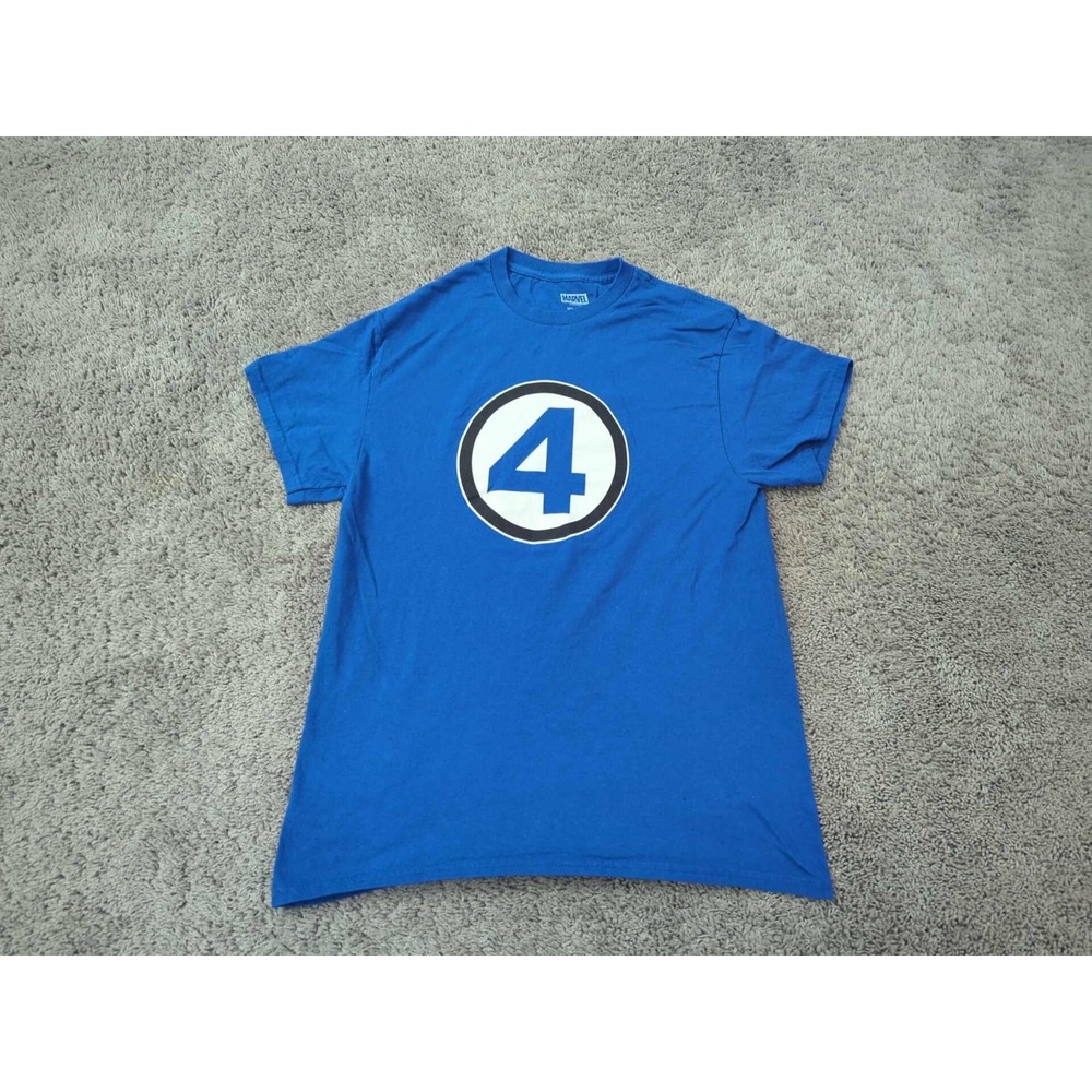 Marvel Fantastic Four T Shirt Mens‎ M Blue Crewneck Short Sleeve 100% Cotton